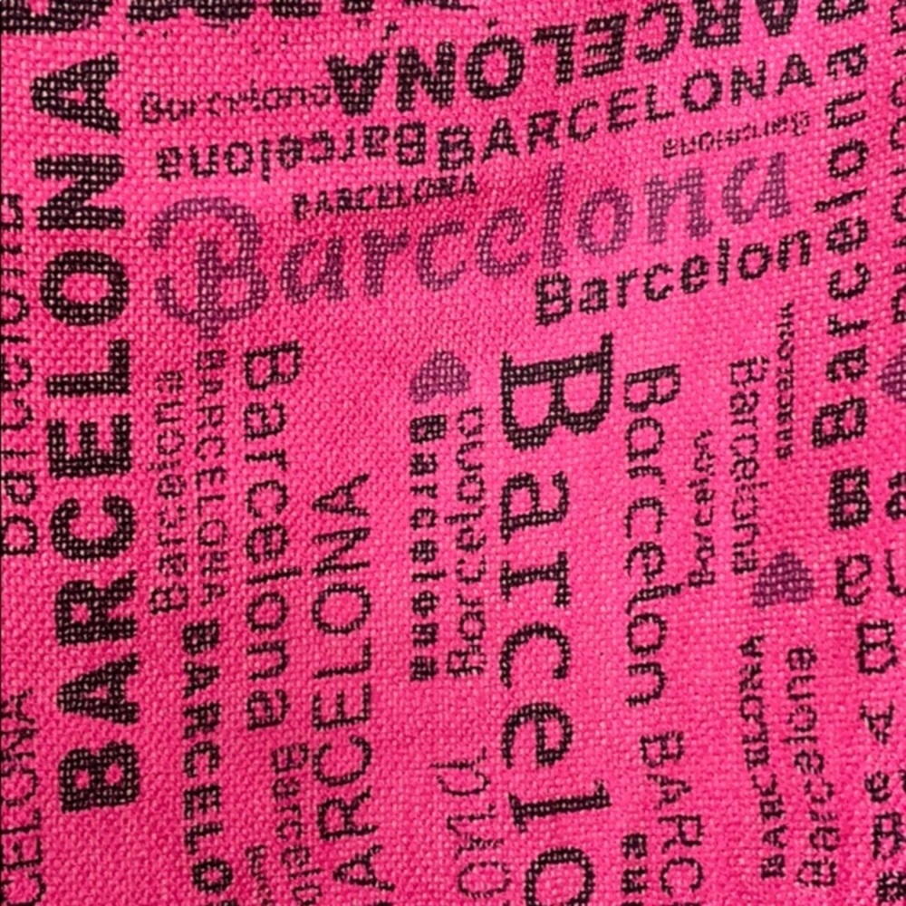 Vintage Black/Pink Women’s Barcelona Theme Scarf - Picture 4 of 6